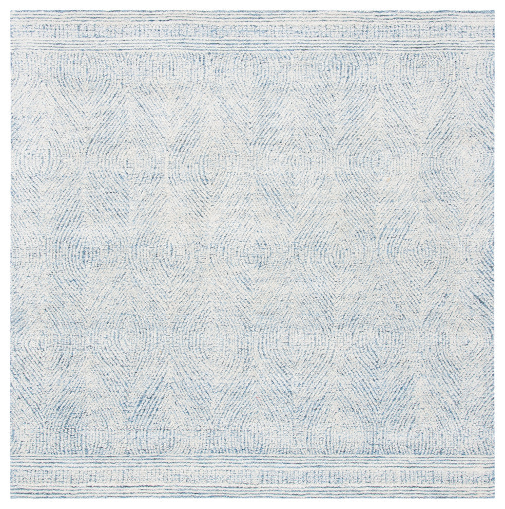 Safavieh Couture Abstract Collection, ABT340 Rug, Ivory/Blue, 6' Square