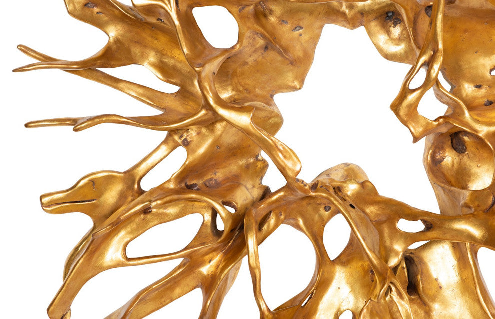 Cast Root Wall Decor, Gold Leaf