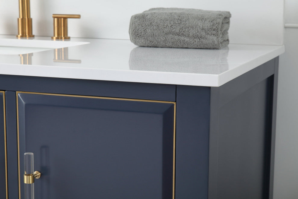 Tennant Brand Navy Blue Bertone Sink Bathroom Vanity, 48"