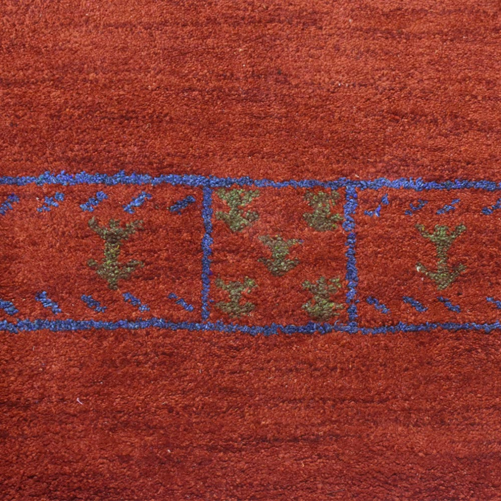 HAND KNOTTED LOOM SILK ECO-FRIENDLY AREA RUG -8'x10',Rectangle,Rust,Contemporary