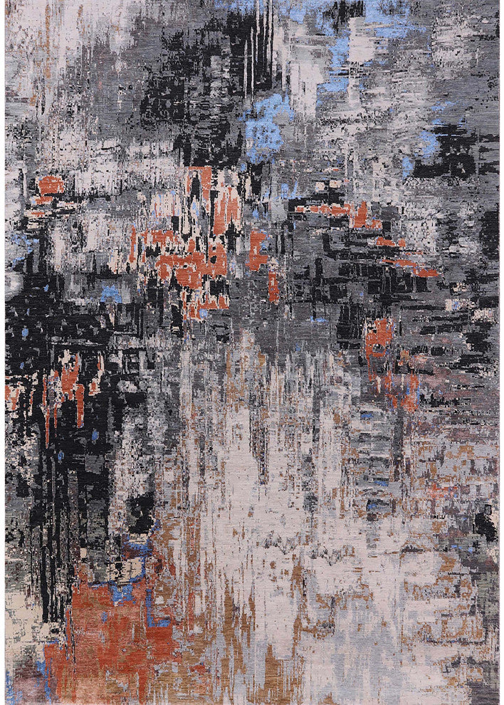 Ahgly Company Indoor Rectangle Mid-Century Modern Area Rugs, 7' x 9'