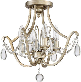 Quoizel REG1716VG Four Light Semi-Flush Mount Regent Vintage Gold