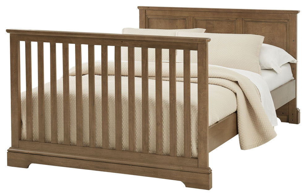 Hanley 56"W Wood Island Crib, Cashew