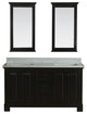 Richmond 60" Bathroom Vanity With Carrera Marble Top and Mirror