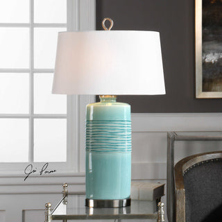 Rila Distressed Teal Table Lamp