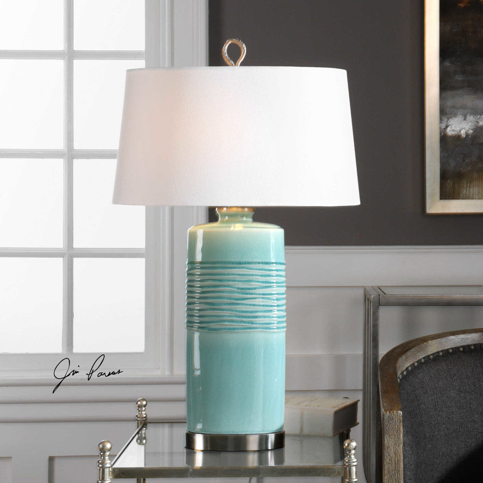 Rila Distressed Teal Table Lamp