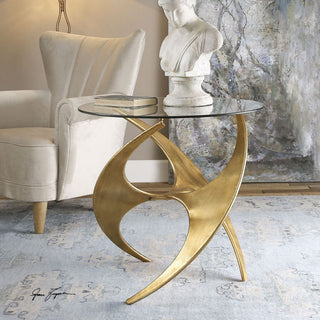 Uttermost Graciano Glass Accent Table