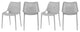 Mykonos Outdoor Patio Dining Chair (Set of 4), Grey, Armless