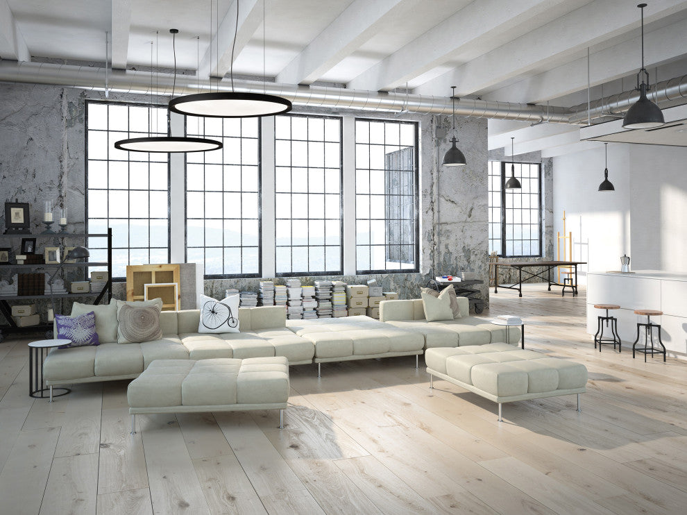 Bina Round Pendant, Direct Light, 24", White Finish
