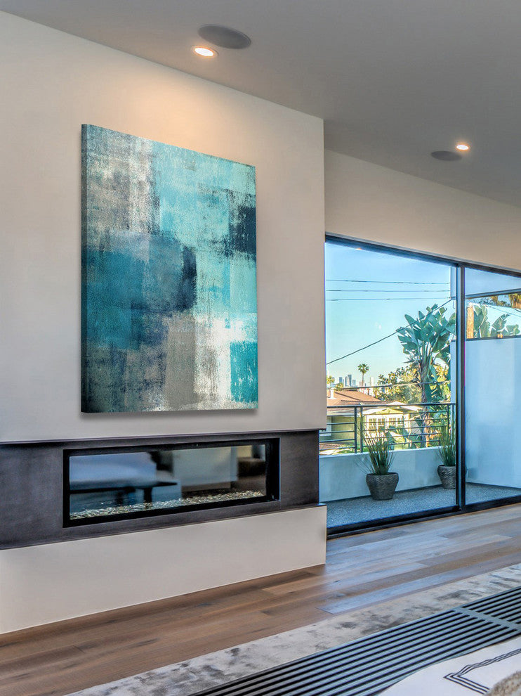 "Meditation in Blue II" Painting Print on Canvas