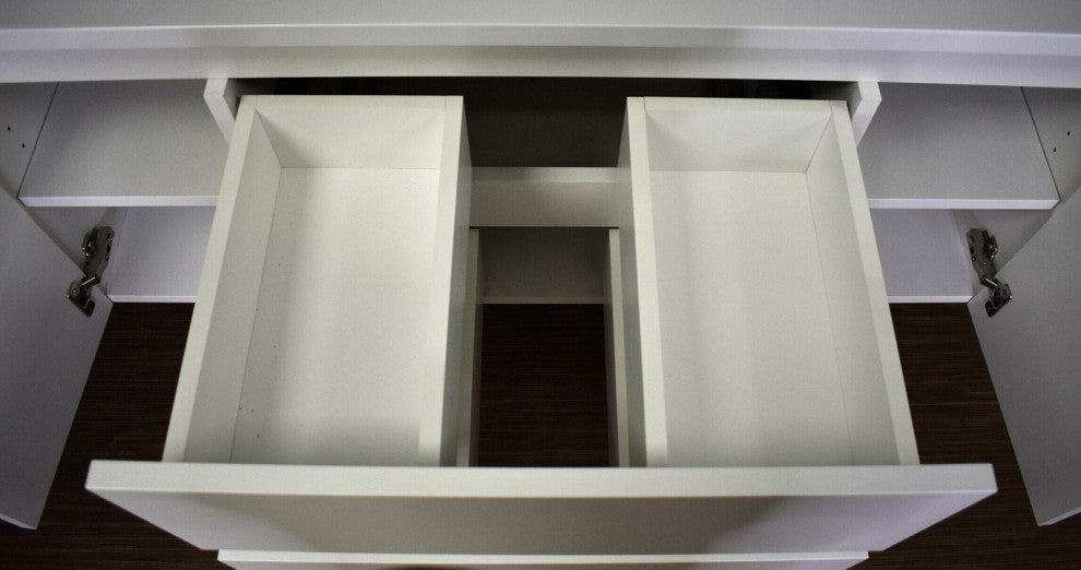 Salt 18Dx48" Floating Bathroom Vanity, Glossy White, Cabinet Only