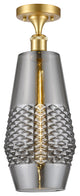 Innovations 516-1C-SG-G683-7 1-Light Semi-Flush Mount, Satin Gold