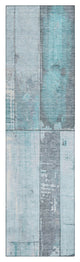 Machine Washable Indoor/Outdoor Chantille ACN1877 Teal 2'3" x 7'6" Runner Rug