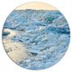 Baltic Sea Winter Landscape, Landscape Round Wall Art, 36"