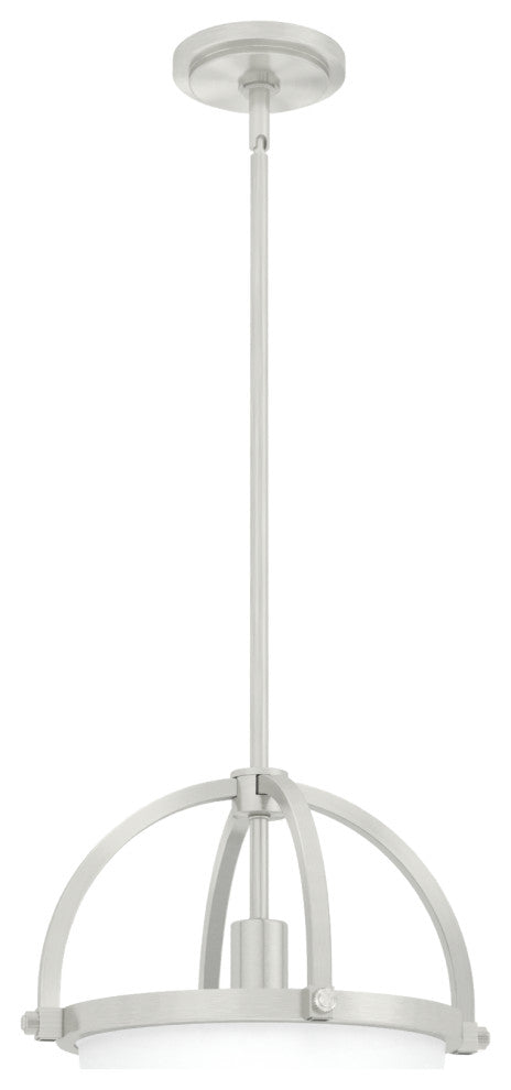 Wedgefield Brushed Nickel 1 Light Pendant Ceiling Light Fixture