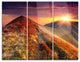 "Autumn Hills With Colorful Grass" Photo Metal Wall Art, 3 Panels, 36"x28"