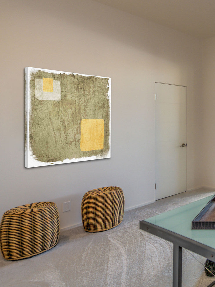 "Olive Square" Painting Print on Canvas by Irena Orlov