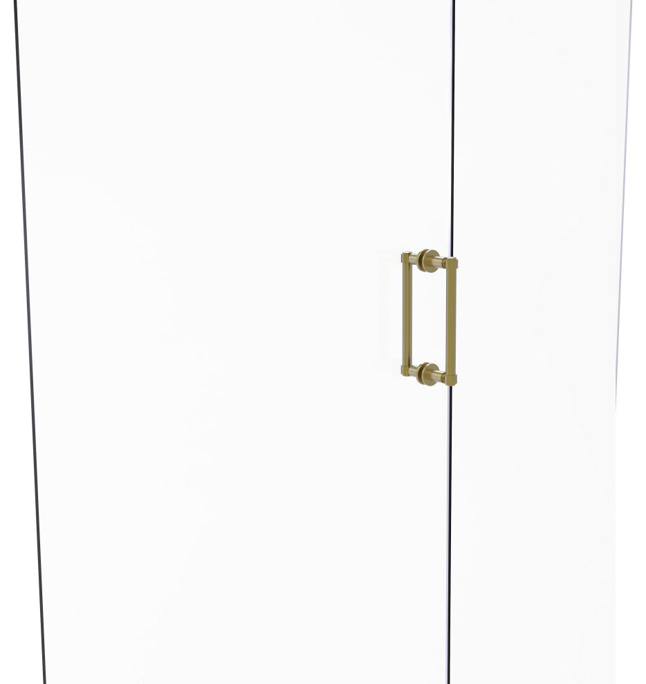 Contemporary 8" Back to Back Shower Door Pull, Satin Brass
