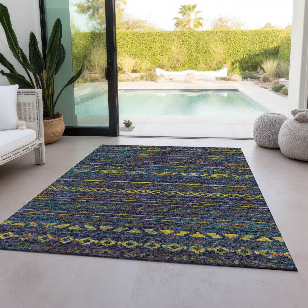 Indoor/Outdoor Sedona SN10 Ink Machine Washable 9' x 12' Rug