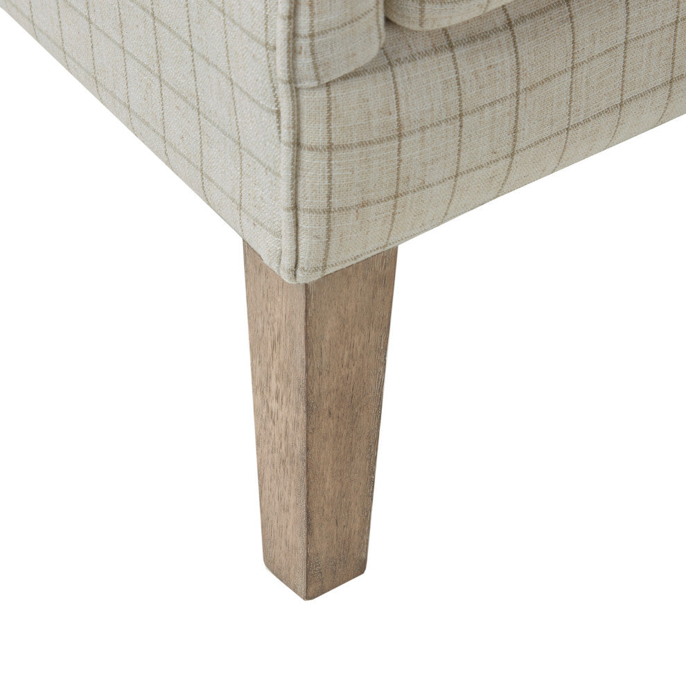 Madison Park Arianna Swoop Wing Chair, Linen