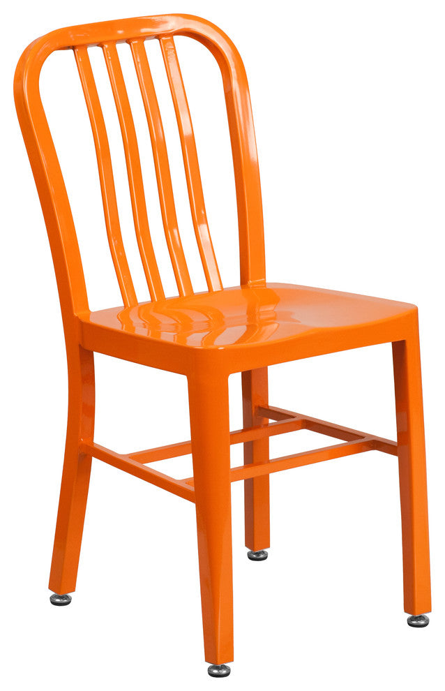 Orange Metal Indoor-Outdoor Chair