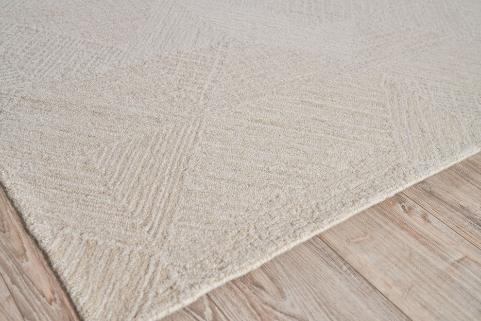Caprice Handmade Hand-Tufted Wool Beige/Ivory Area Rug, 10'x14'