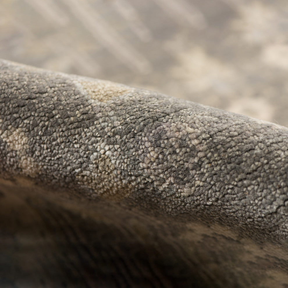 Nuit Arabe Rawe Area Rug, Gray, 8' x 10', Bordered