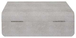 Uttermost Lalique White Shagreen Box