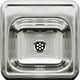 Decorative Square Drop-in Entertainment/Prep Sink With a Smooth Surface