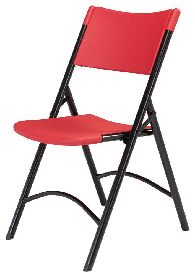 NPSÂ® 600 Series Premium Resin-Plastic Folding Chair, Red (Pack of 4)