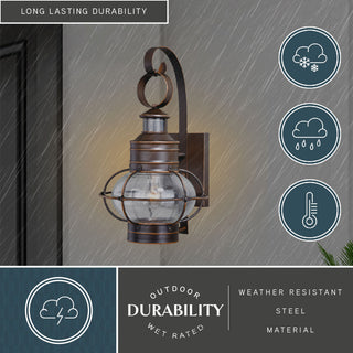 Chatham Motion Sensor Coastal Outdoor Wall Light, Bronze, 9.75Wx17.5Hx11D"