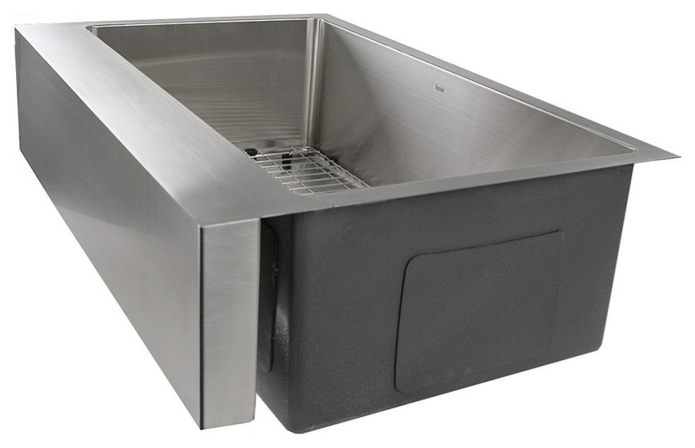 Nantucket Sinks EZ Apron Farmhouse Stainless Sink, 9" Apron