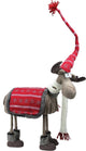 18" Decorative Standing Bobble Action Nordic Christmas Moose Figure