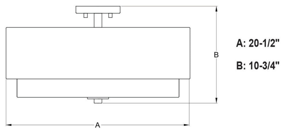 Vaxcel Lighting C0112 Burnaby 4 Light 21"W Semi-Flush Drum - Black