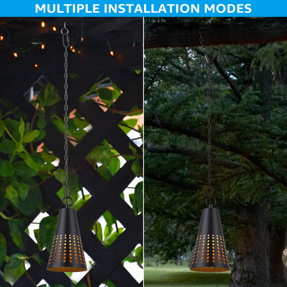 4 Pack LED Outdoor Pendant Lights, 5W Low Voltage Hanging Lights
