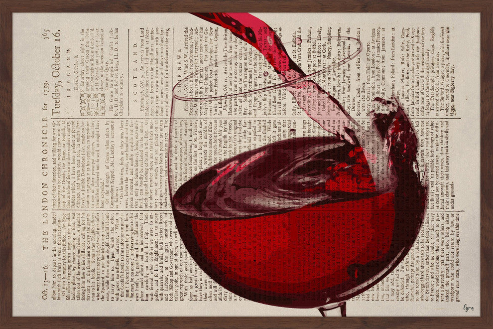 "Pinot Noir" Framed Painting Print, 24"x16"