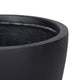 Dahlia Round Planter Pot, Fiberstone and MgO Clay, Black, 16" H