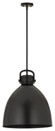 Innovations 710-1S-BK-M712-16BK Newton Bell 1 Light 16" Pendant, Matte Black