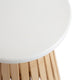 Oren Accent Table, White/Natural 10"x10"x23"