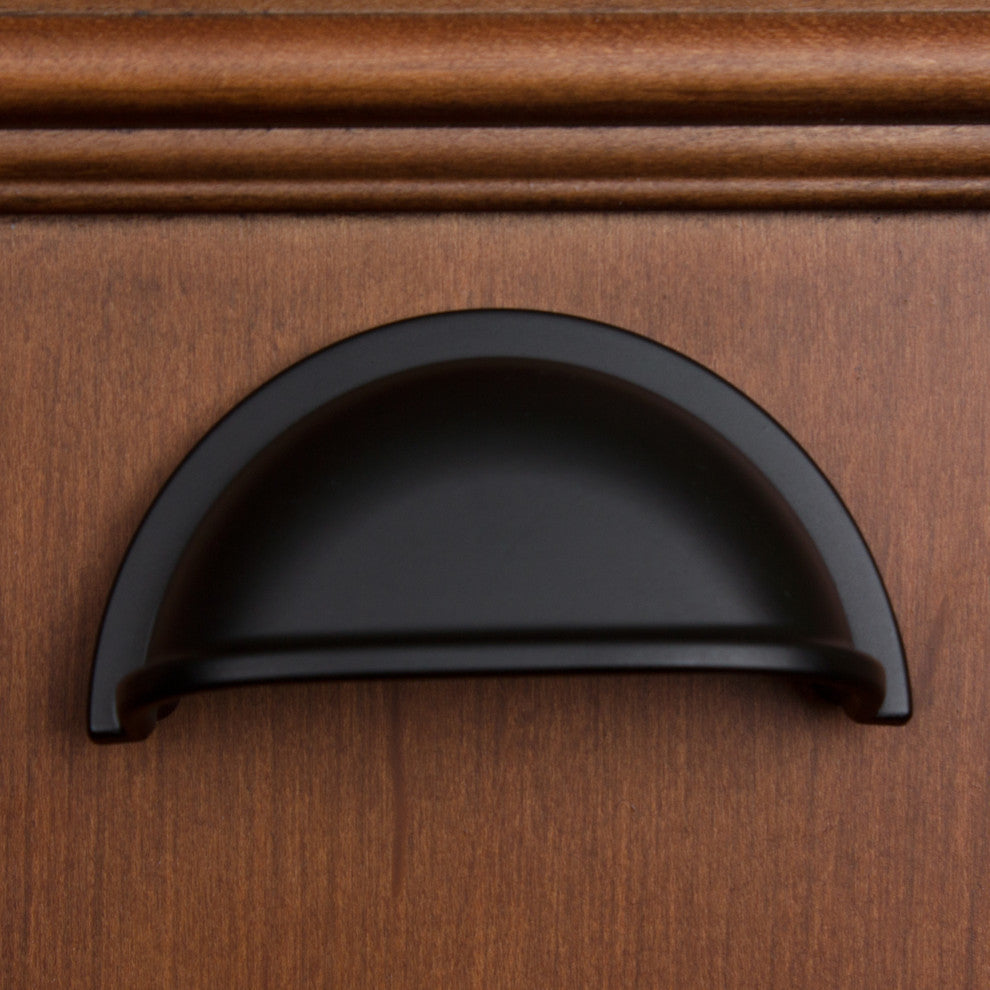 3" Center Classic Bin Pull, Set of 3, Matte Black