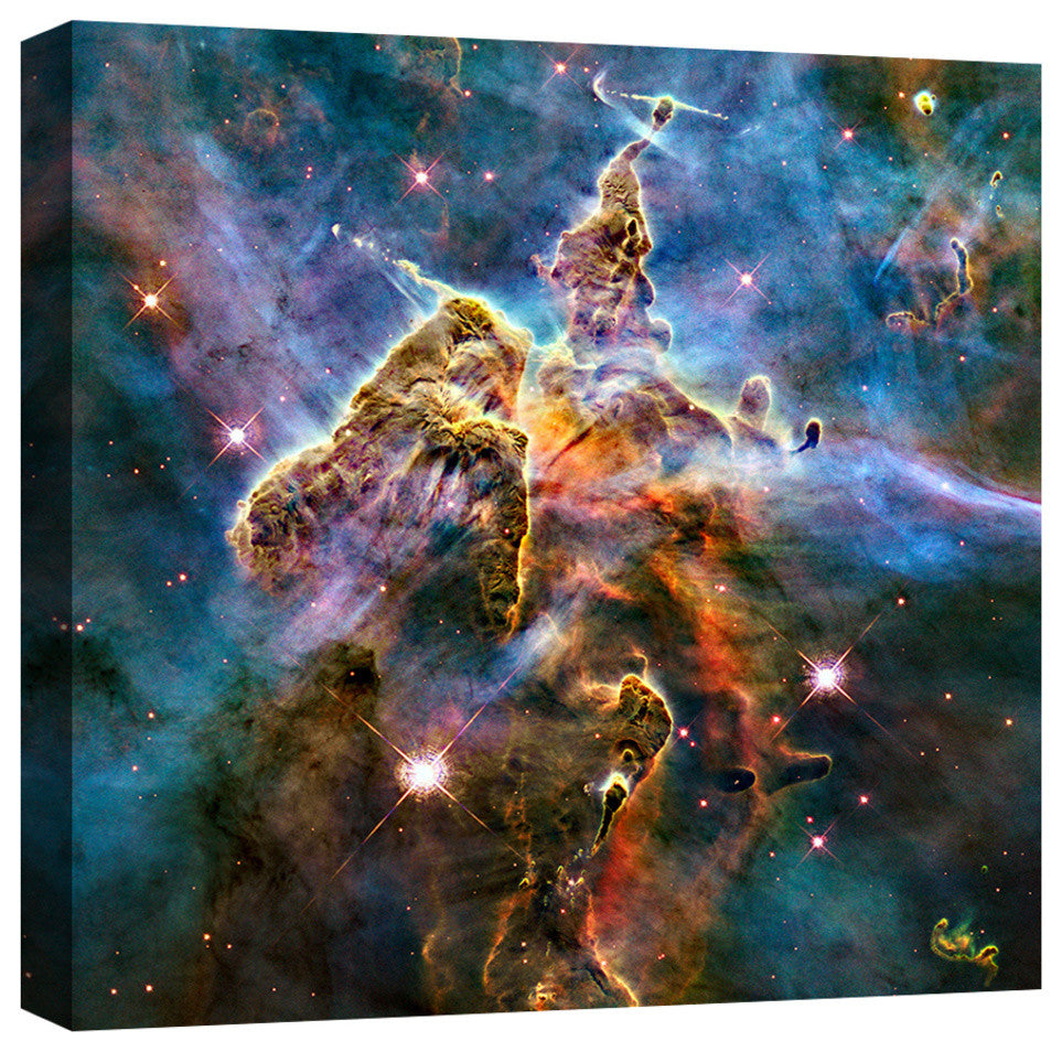 Epic Graffiti "Mystic Mountain" Hubble Space Telescope Giclee Canvas, 12"x12"