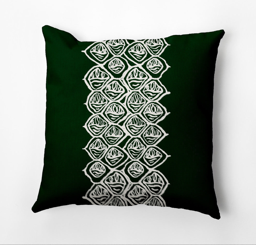 Cowry Stack Pillow, Blue, 16"x16", Green, 18"x18"