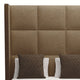 Nativa Interiors Irenne Square Tufted Bed, Brown, Queen, High 87"