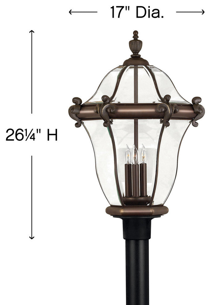 Outdoor San Clemente 3-Light, Copper Bronze