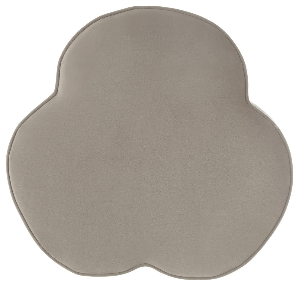 Rustic Manor Jalayah Ottoman, Upholstered, Velvet, Taupe