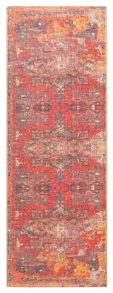 VER04 Vera Red Power Loomed Indoor Area Rug, Red, 2'6" X 9'