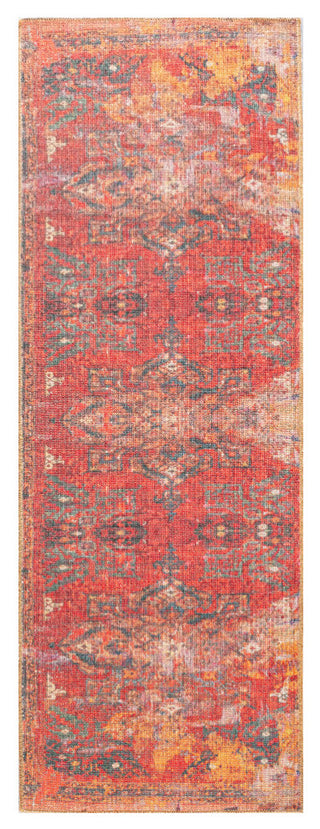 VER04 Vera Red Power Loomed Indoor Area Rug, Red, 2'6" X 9'