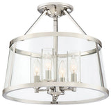 Barlow 4-Light Semi-Flush Mount, Polished Nickel