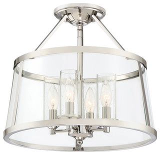 Barlow 4-Light Semi-Flush Mount, Polished Nickel