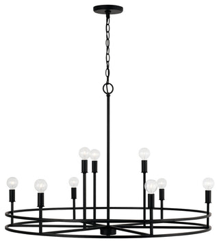 Capital Lighting 448791 Fuller 9 Light 35"W Ring Chandelier - Aged Brass